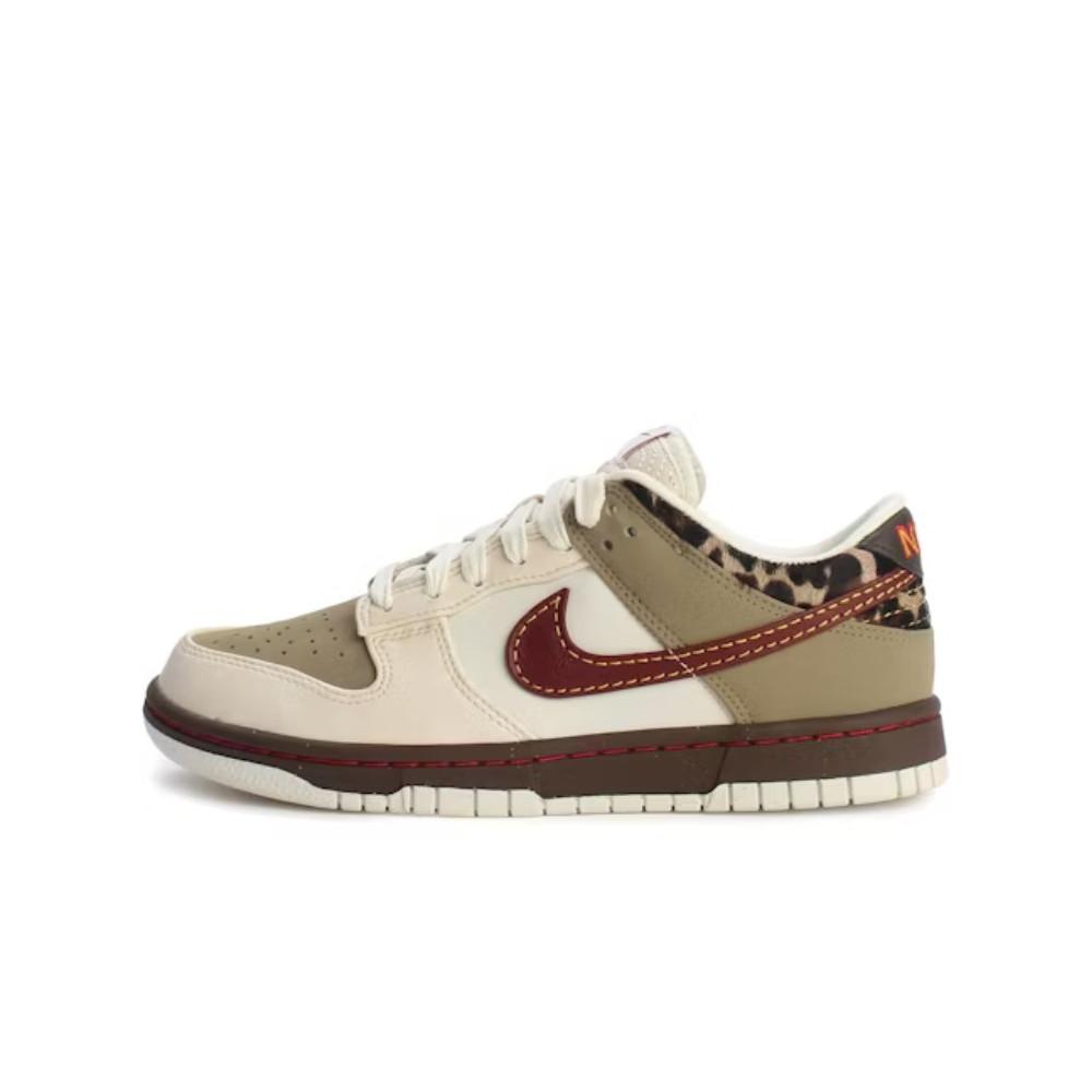 Nike Dunk Low Retro Khaki Team Red Pearl White