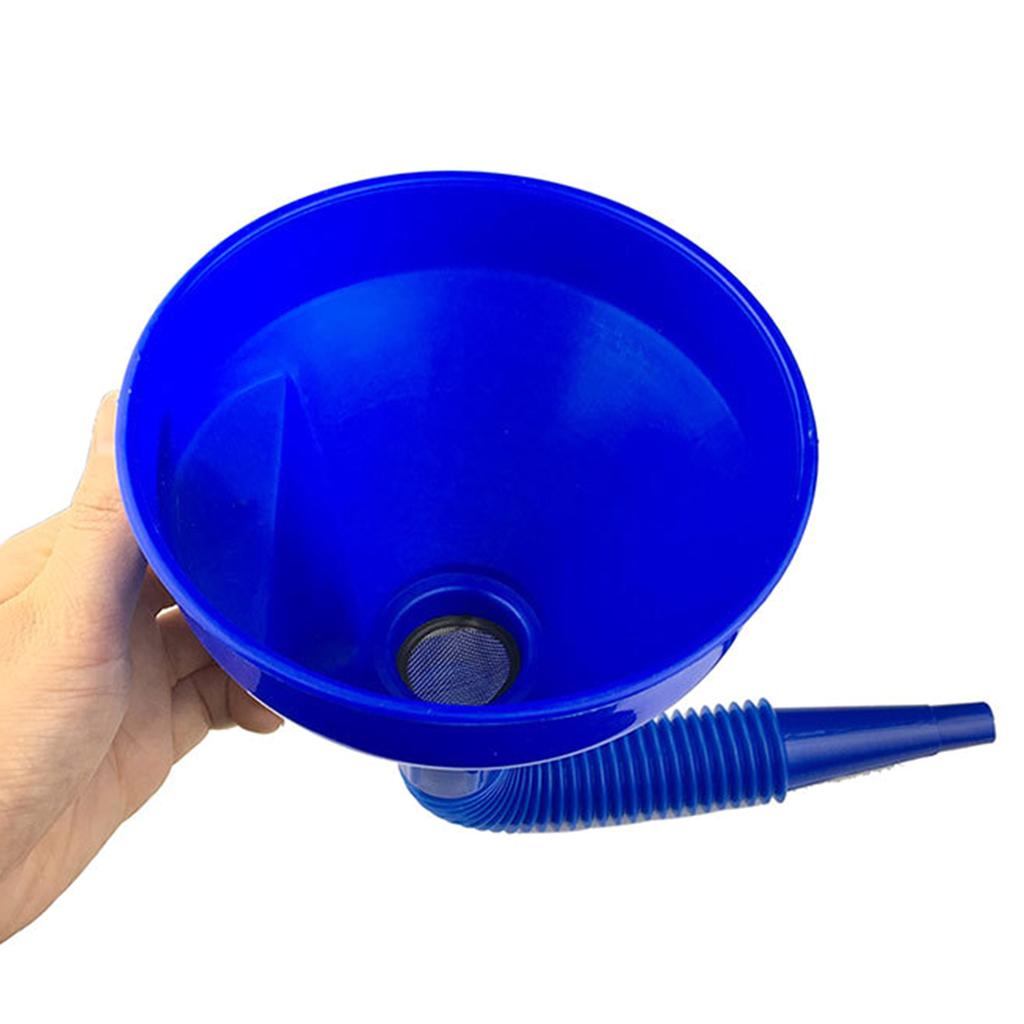 Vielseitiger Economy-Trichter mit Spritzschutz, breitem Hals und Griff, flexiblem Auslauf, Economy-Trichter für Benzin und Flüssigkeiten