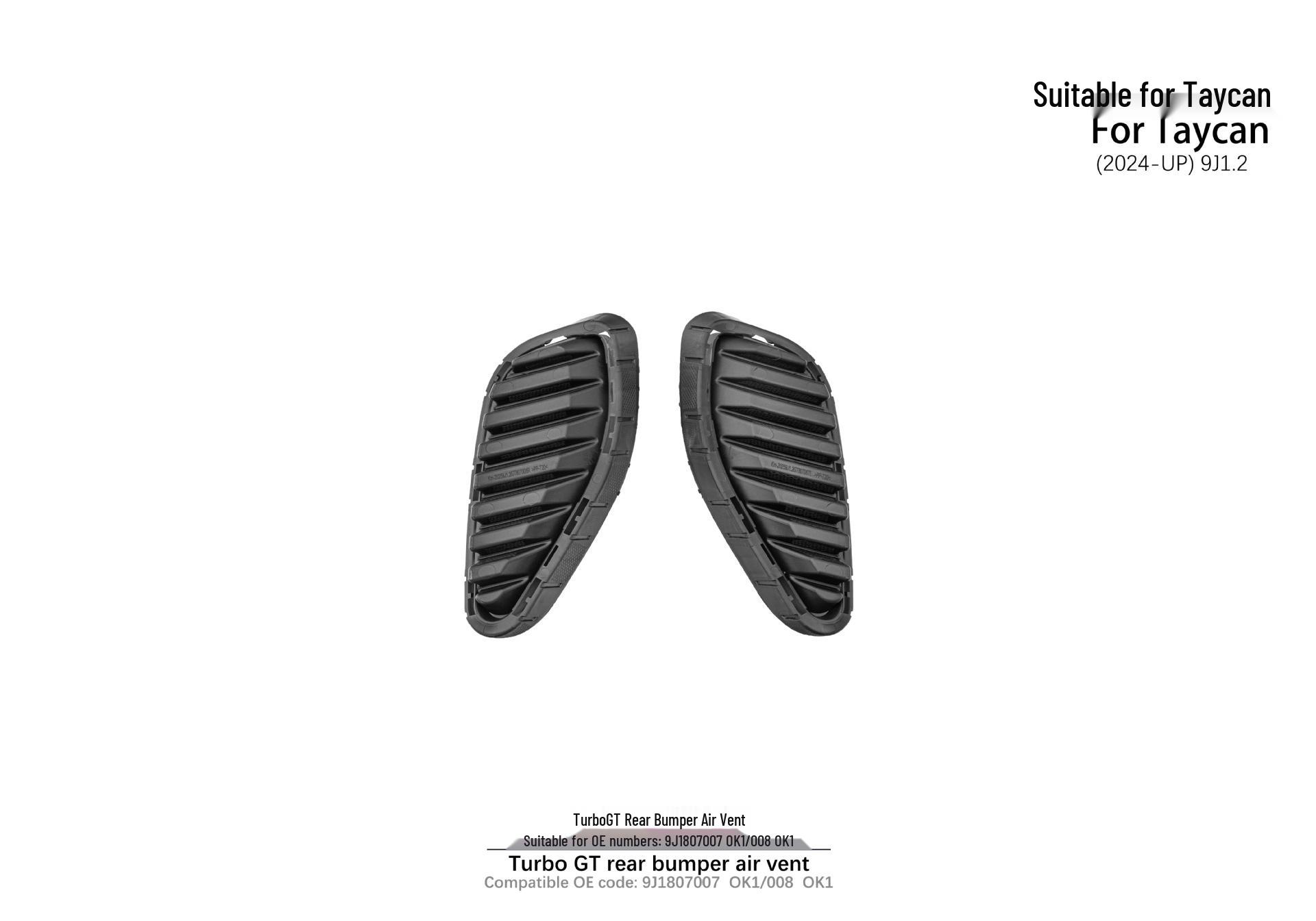 Porsche Taycan 9J1.2 Turbo GT Rear Air Vent Bumper (24-UP)