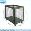 Portable Folding Mesh Storage Cage with Wheels