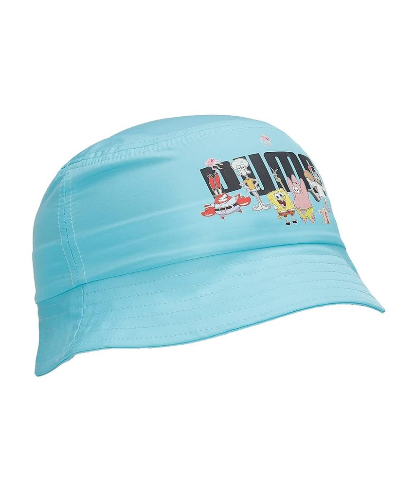 PUMA Collaboration Hat SPONGEBOB x Sponge Bucket Hat 024546 2023 Colorway Hero Blue Size M Kids' Spring/Summer (01)