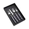 1Pcs Luxury Dinnerware Set Ceramic Pearl Handle Stainless Steel Spoon And Fork Set Western Silver Cutlery High-looking Tableware