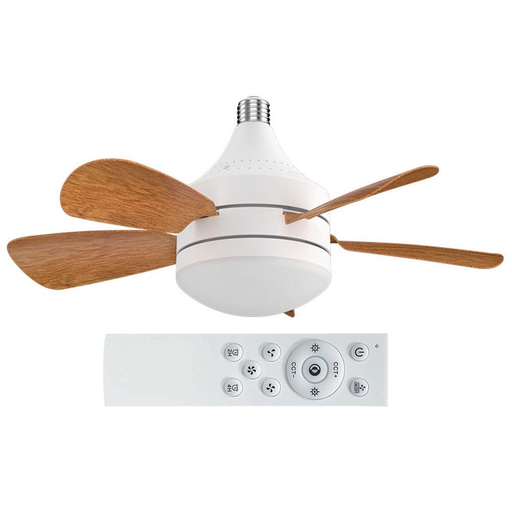 Ceiling Fan Light with Remote Socket Ceiling Fan Timing Wireless Fan 3 Gear Wind Speed 5 Blades for Living Room Bedroom