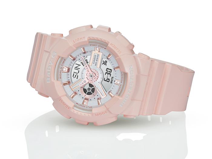 Casio Men's Resin 100M Water Resistant Analog Shock Resistant Quartz Watch BA-110RG-4A