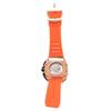 Analog Quartz Wristwatch 30m Waterproof Silicone Strap Multi Functional Quartz Watch for Man Rose Orange
