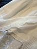 French White Embroidered Lace Mid-Length Umbrella Skirt for Women