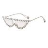 New Luxury Designer Diamond Sunglasses Women Rhinestone Cat Eye Vintage Shades Summer Outdoor Fashion Glasses