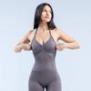 Reggiseno Sportivo dfyne Senza Cuciture con Scollo all'americana e Coppe Integrate – Canotta Yoga ad Alta Elasticità per Donna