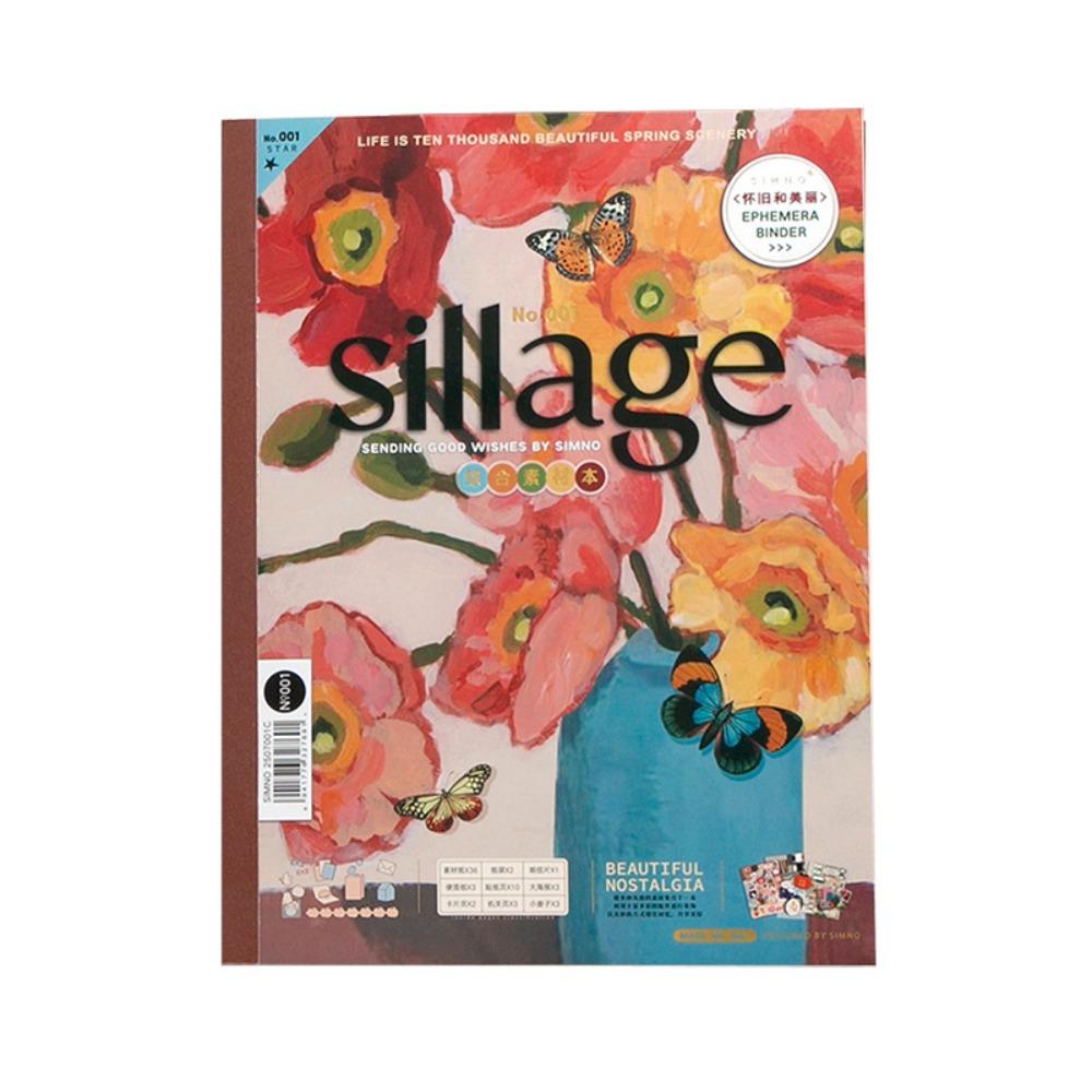 DIY Handmade Sticker Book Collage Elements Mixed Materials Stickers Die Cut Stickers  Scrapbooking 128Pages