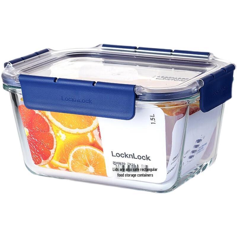 Lock&Lock 1500ml Rectangular Glass Food Storage Container