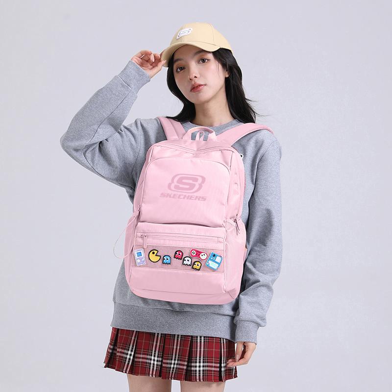 New Skechers Oxford Cushioning Laptop Bag For Business Travel And Commute Versatile Backpack Unisex Ice Pink L424K129-01UJ