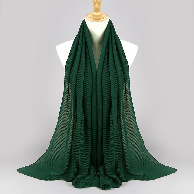 Women Plain Cotton Scarf Head Hijab Wrap Solid Full Cover-up Shawls Foulard Femme Headband Crinkle Muslim Hijabs Store 2024 NEW