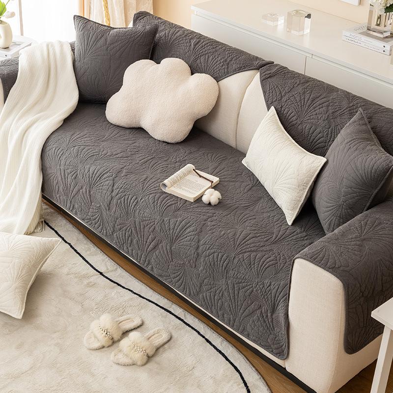 Four Seasons Universal High Temperature Washable Cotton Quilted Sofa Cushion Modern Simple Pure Leather Sofa Cushion Towel