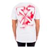 Off-White Stencil Short-Sleeve Slim Tee White/Red Men Tops OMAA027E20JER0060125