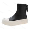 Fashion 2025 New Designer Ankle Boots Women Autumn Winter Fashion Slip-on Zipper Sports Boots Platform Thick Heel Ladies Short Booties