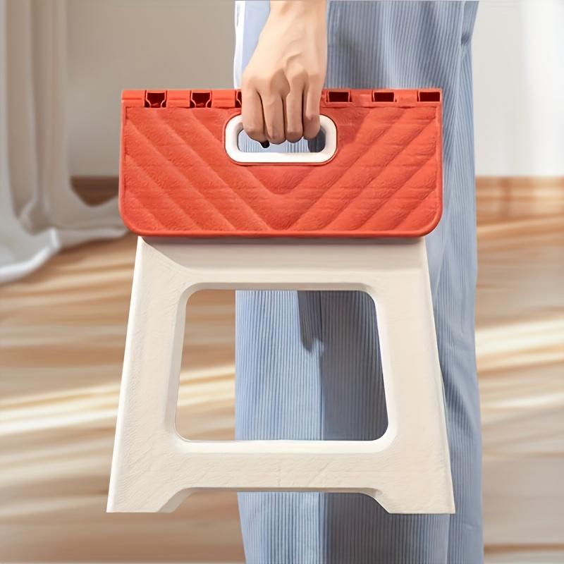 Taburet pliabil - Capacitate 300lb, Suport pentru picioare antiderapant, Înălțime portabilă 8,7in - Scară de casă eficientă pentru spațiu pentru dormitor, baie, bucătărie și living