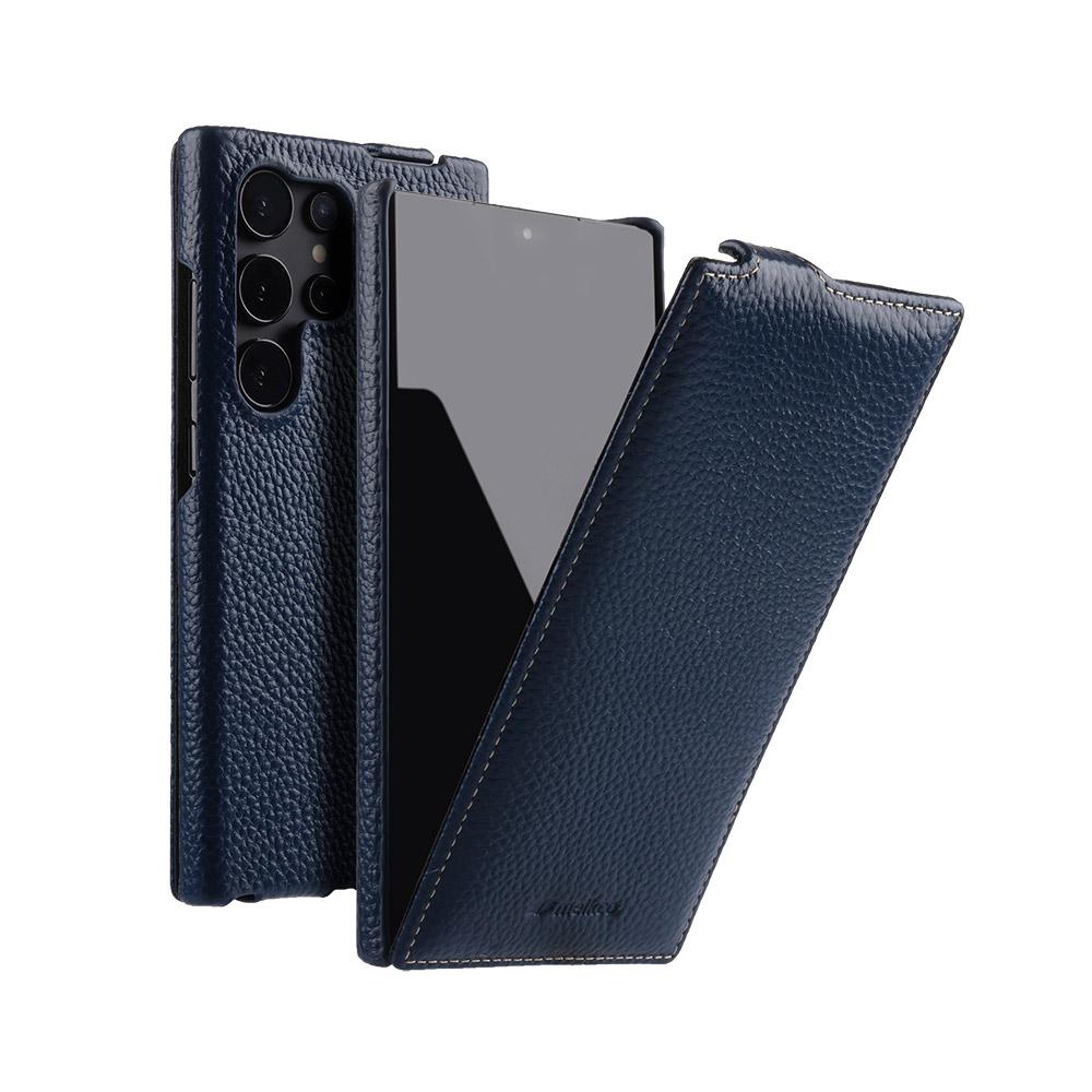 Skórzane Etui Premium do Samsung Galaxy S25 S24 Ultra Pokrowiec Klapka Pełne Pokrycie dla S24 S25 Plus Odporna na Wstrząsy Osłona Ochronna