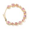 2026 European and American Temperament Light Luxury Geometric Pink Gemstone Bracelet Simple and Sweet Bracelet Summer Female Senior Feeling