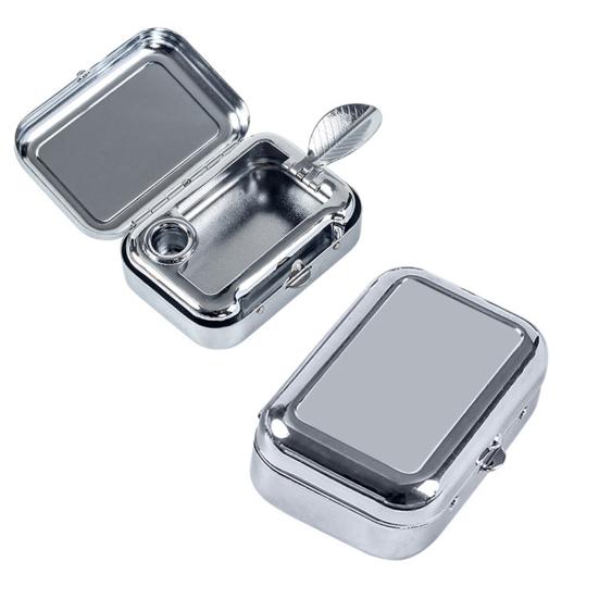 Portable Ashtray Outdoor with Built-in Holder Metal Travel Camping Hiking Pocket