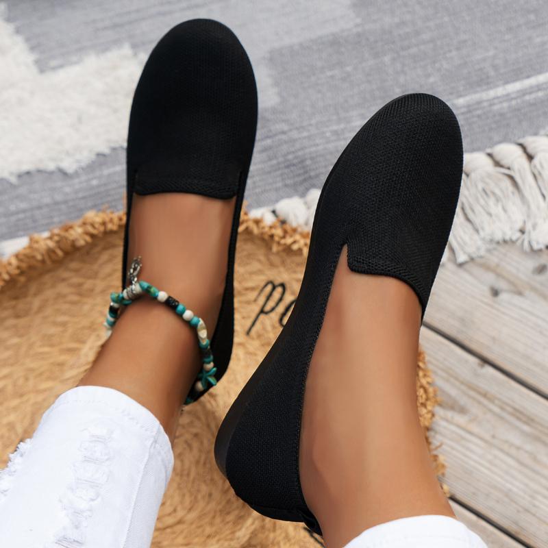 Scarpe Basse Casual da Donna a Punta Tonda, Scarpe Piatte Slip-On Comode con Suola Morbida, Scarpe da Donna