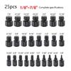 10/25Pcs Screw Extractor Set 3.2-10.3mm Heavy Duty Hex Head Screw Extractor Set