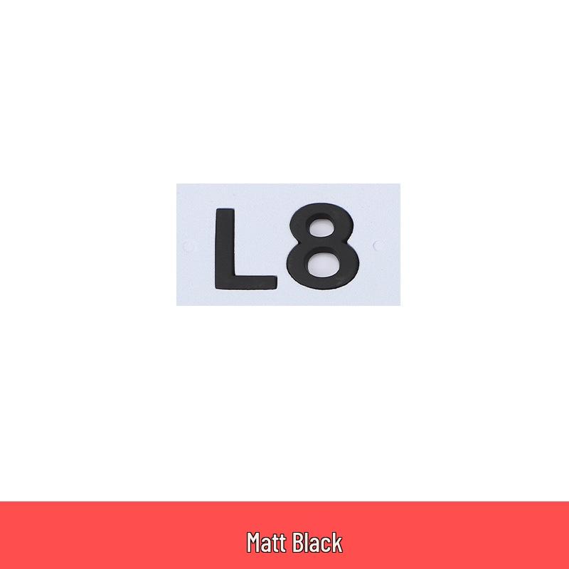 Ideal L9-L6 Black Tailgate & Hood Emblem Lettering Sticker Modification
