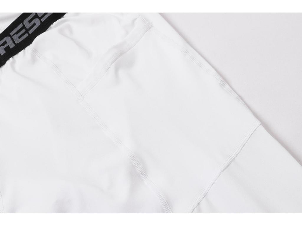 Men's High-Elastic Fitness Leggings - Patch Pocket, Compression, Breathable, Quick-Drying, Ideal for Autumn/Winter Running & Basketball.