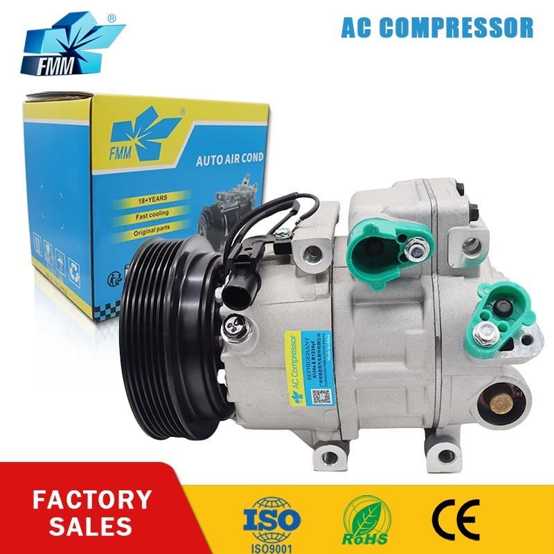Компрессор кондиционера FMM VS16 12V для Hyundai ELANTRA 1.6 CRDI 1.5 HYUNDAI i30 i20 2000-2006 97701-1E300 97701-2H200 97701-2H202