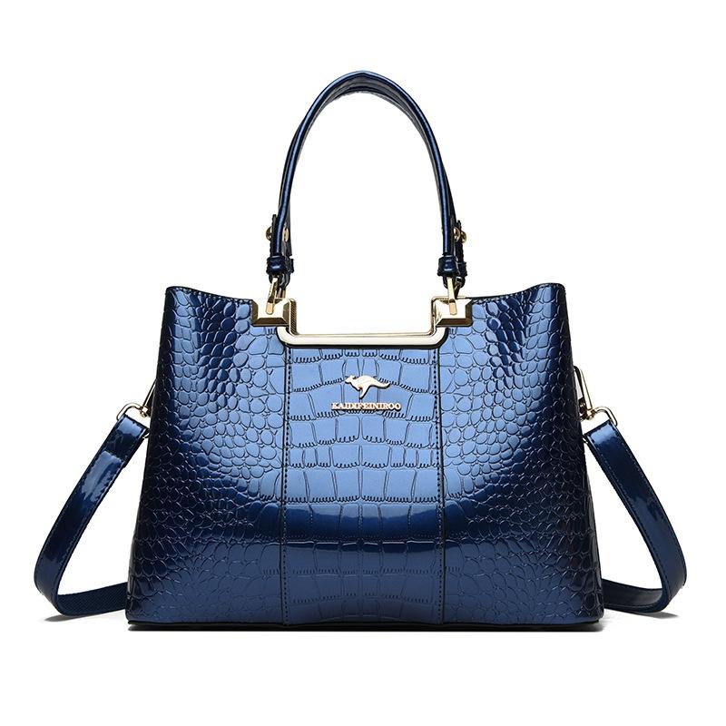 Sac Bandoulière Sac Épaule Sac à Main en Cuir Laqué Brillant pour Dames