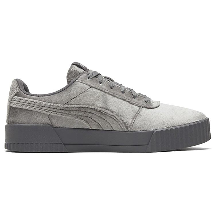 (WMNS) PUMA Carina Velvet Grey/Silver Women's 375886-03