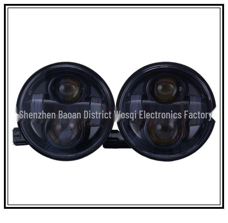 5-Inch Dual-Light Headlight for Harley Fat Bob Glide – High/Low Beam Integrated.