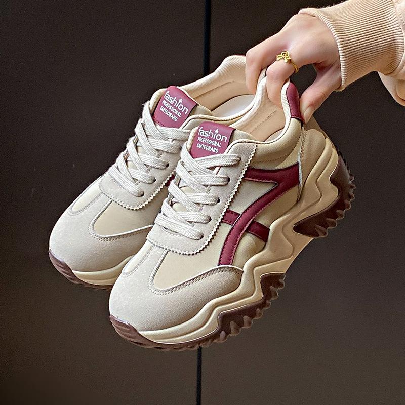 Korean version of the new dad shoes women's 2025 winter student sports running shoes casual shoes platform height increase JC8826-1