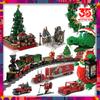 Brick Christmas Tree Pickup Star Wing Vacation Xmas Houses Train Reindeer Ornament Santa Christmas Wreath Building Block