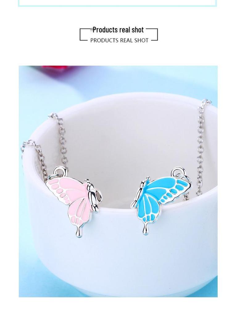 Magnetic Butterfly Necklace Set - BFF Best Friend Jewelry