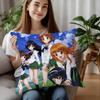 GIRLS Und PANZER Classic Pillow Case Sofa Decorative Home Double-sided Printing Short Plush Cushion Pillow Cover Holiday Gift