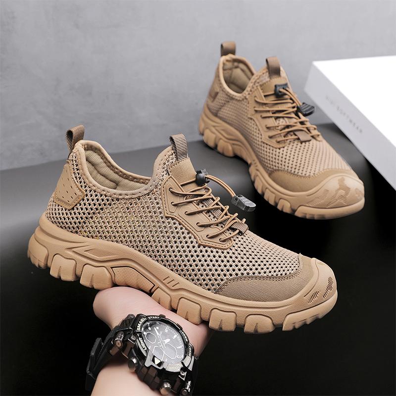 Fashion Outdoor Breathable Mens Casual Shoes Comfortable Summer Beach Shoes Business Soft Mesh Shoes Sandals Leisure Walk Male Sneaker