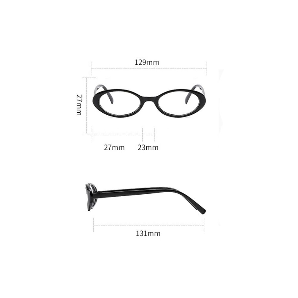Neue Y2K Ovalrahmen-Brille Retro-Mode Cat-Eye-Brille Computer-Lesebrille Einfache Brille Blaulichtfilter-Brillen