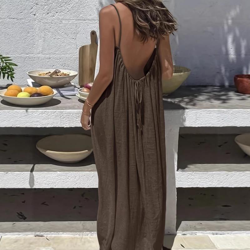 New women's suspender loose casual summer dress high-end temperament spring and summer women's clothing women's summer