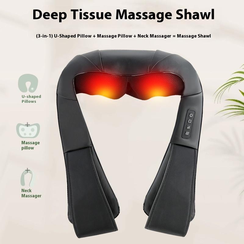 Neck Massager with Heat, 3D Neck Massager Shiatsu Massager for Back Shoulder, Gifts for Women Men, Back Massager