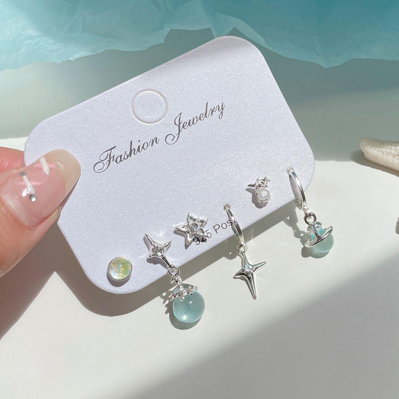 

Серебряные серьги-шарики «рыбий хвост» для женщин — простой летний стиль