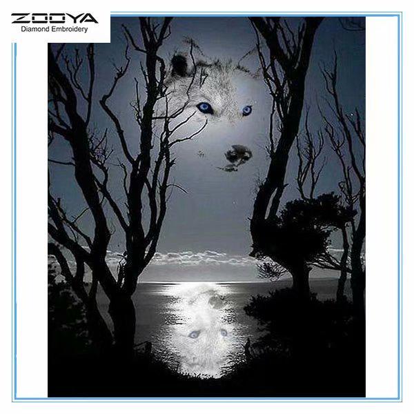 

ZOOYA DIY 3D Алмазная картина животное волк вышивка крестиком домашний декор