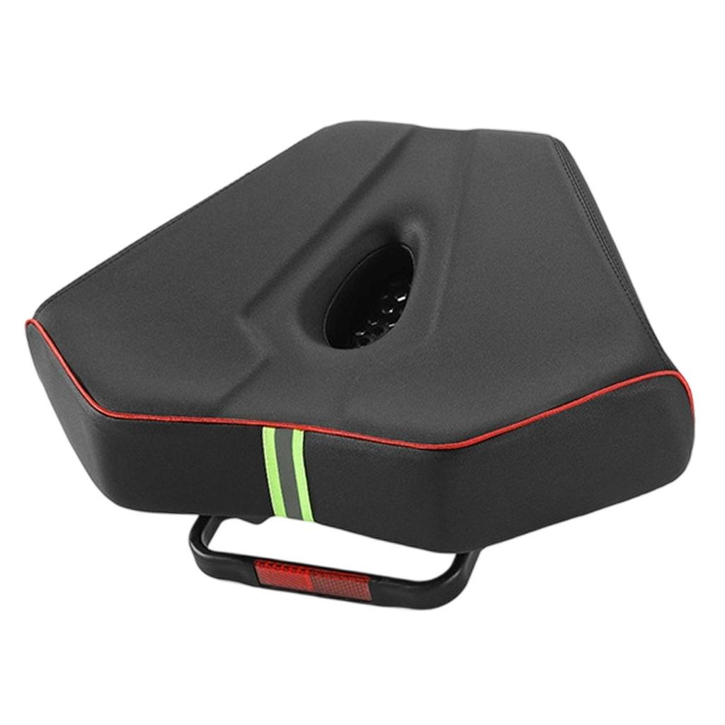 Noseless Bike Seat Shockproof Breathable Comfortable Padded Wide Bike Saddle