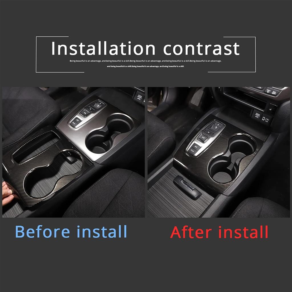 Gear Shift Panel Cover Trim For Honda Pilot 2016-/ Ridgeline -/ Passport -, ABS Automotive Center Consoles Cup Holder Cover Protector Accessories