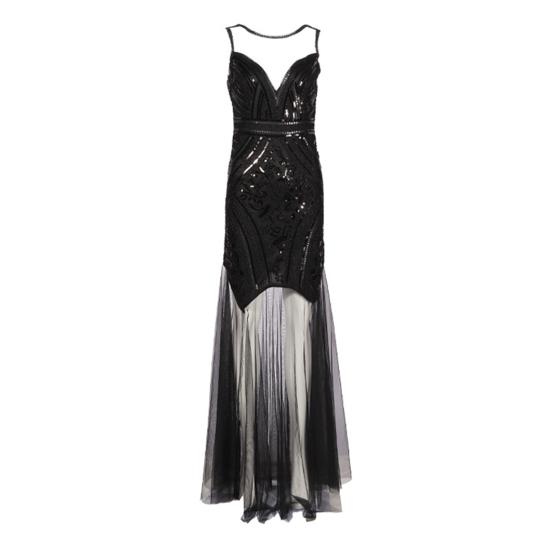 

Блестящее платье из сетки с пайетками без рукавов для женщин, коктейльное платье для гостя на свадьбу, прозрачное платье из сетки, рейв-наряды S