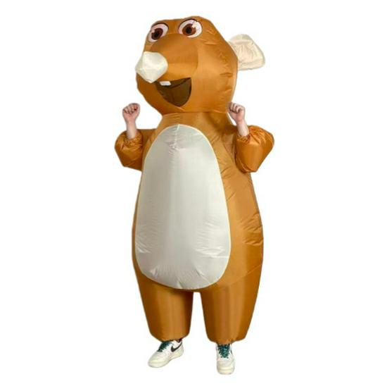 Opblaasbaar Muis Paaskostuum met Geschilderde Eieren Attributen en Zonnebril