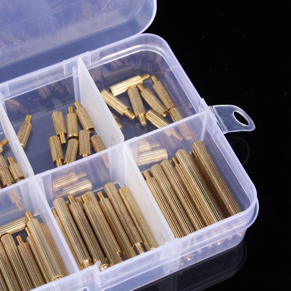 270Pcs Male Female M2 Brass Standoff Spacer PCB Board Screws Nut Assortment
