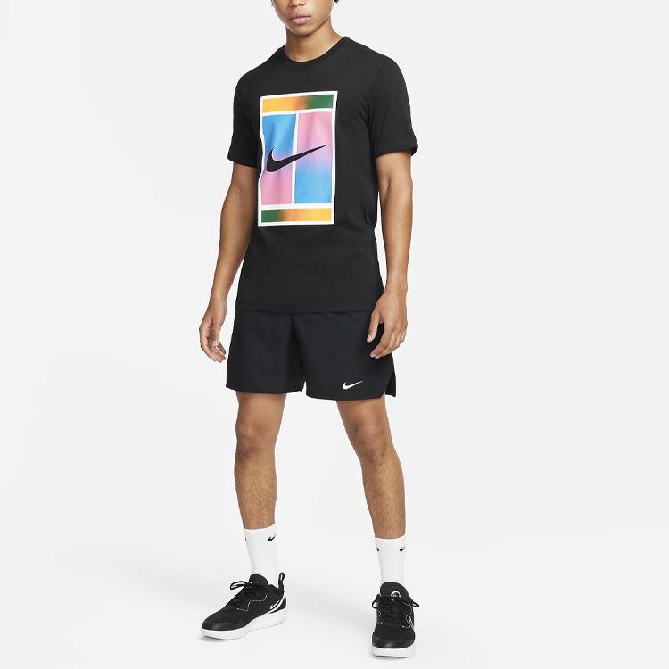 Nike Court Victory Solid Logo Elastic Waist Tennis Casual Shorts Men shorts Black FD5380-010