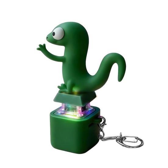 

Брелок-кнопка в виде ящерицы, декомпрессионные игрушки, забавные звуки ящерицы и световые эффекты, перезаряжаемый, портативный, для снятия стресса, фиджет-игрушка для всех возрастов 1pc