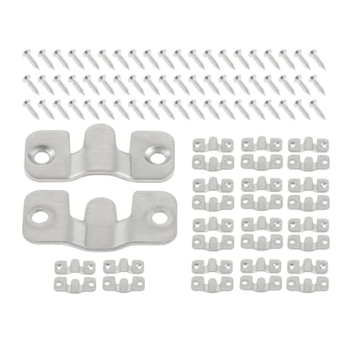 Lemfema Stainless Steel Wall Hooks, 15-Pair Set (30 Pieces), Frame Hanging Brackets, Frame Hooks for Hanging Clocks, Mirrors, and Paintings, Multi-Fun