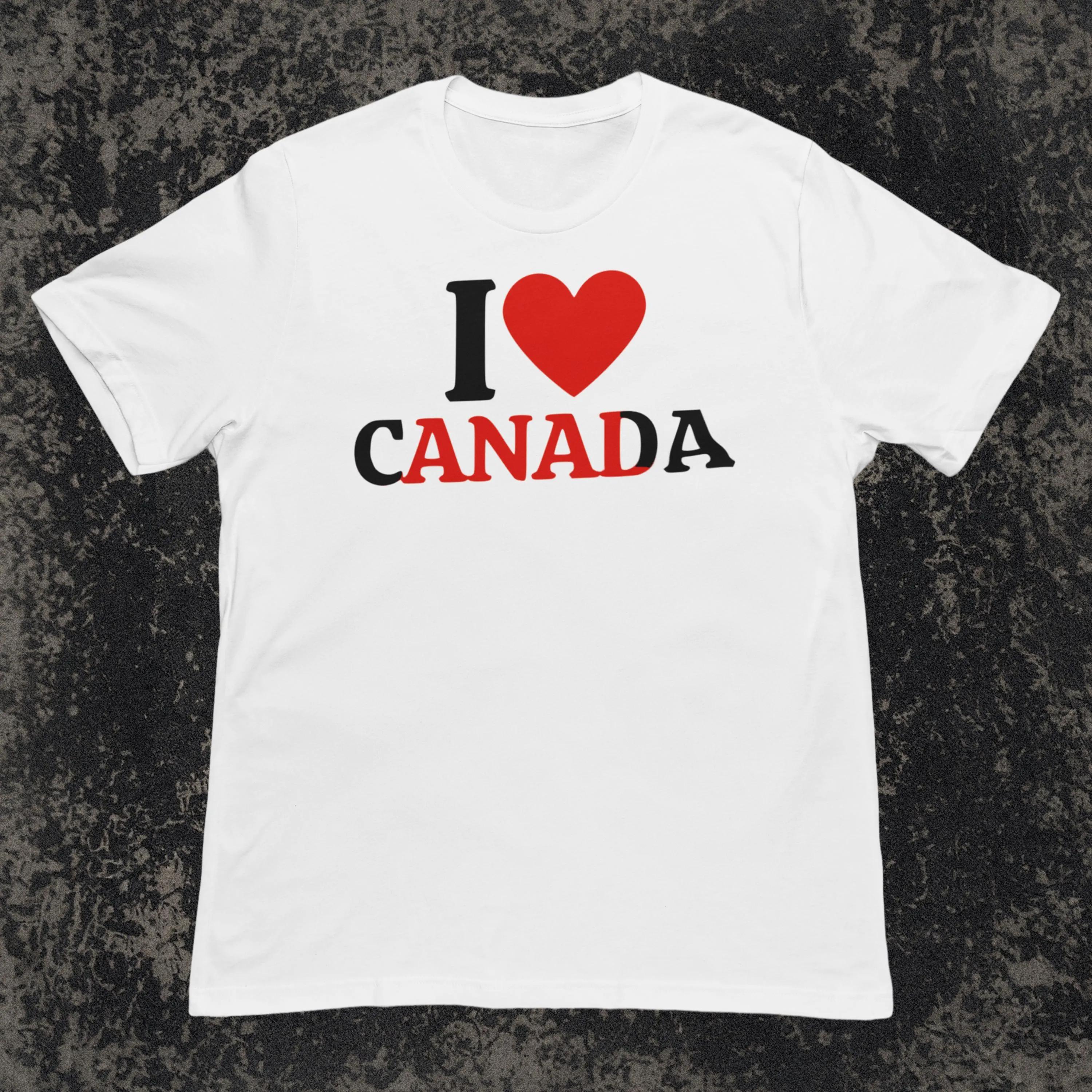 I Love Canadian Tshirt Patriotic Tshirt Unisex Summer Pure Cotton Adult Casual Fashion Tshirt as the picture13758